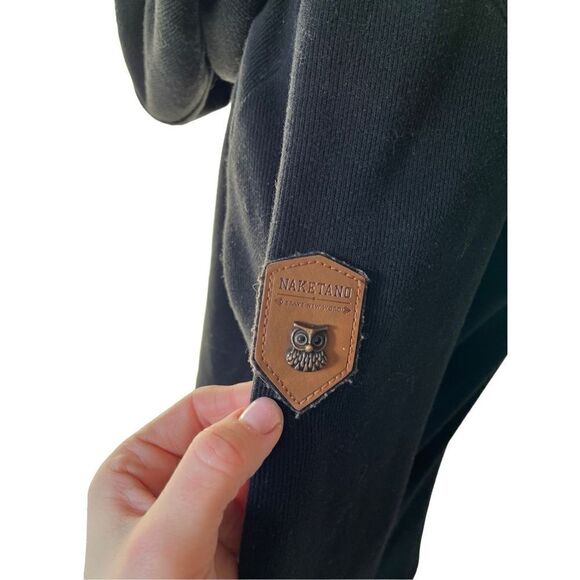 Naketano Womens Brave New Word Black Hooded Sweatshirt Germany M - Picture 11 of 11